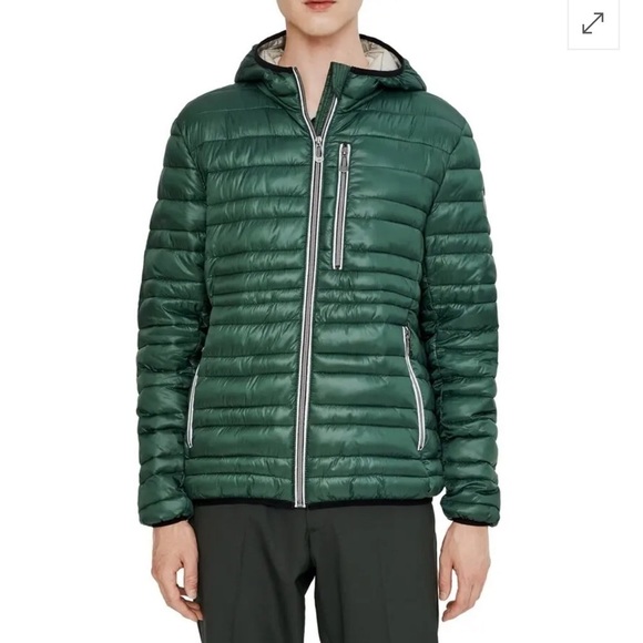 Noize Monte Packable Hooded Puffer in Pine Cruelty Free Sz S - Picture 1 of 14